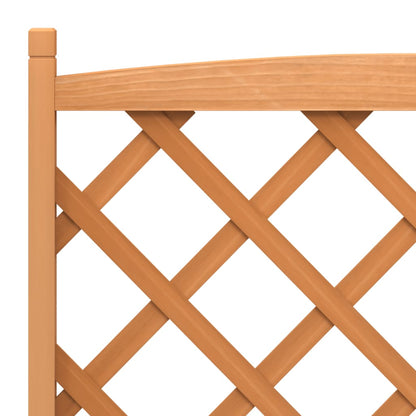 Fioriera con Traliccio Marrone 90x35x180 cm in Massello di Abete - homemem39