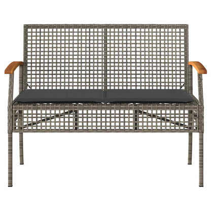 Set Divani da Giardino 4 pz con Cuscini in Polyrattan Grigio | homemem39