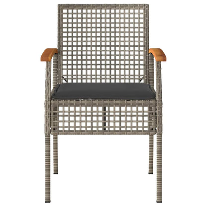 Set Divani da Giardino 4 pz con Cuscini in Polyrattan Grigio | homemem39