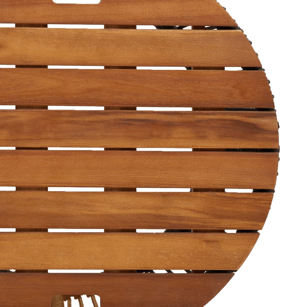 Tavolini da Giardino 2pz con Piano in Legno Beige in Polyrattan | homemem39
