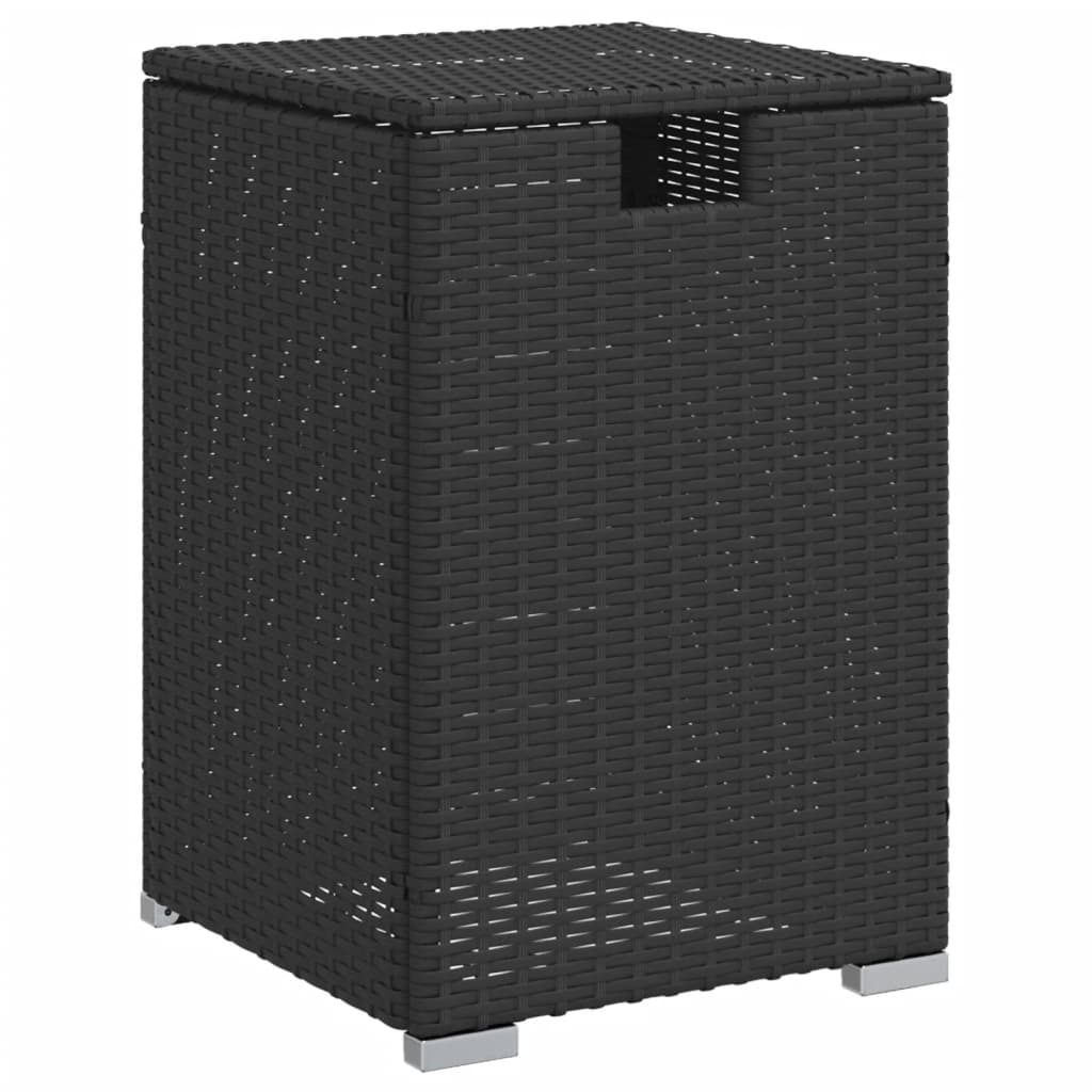 Tavolo Copri Serbatoio Propano Nero 40x40x60 cm in Polyrattan