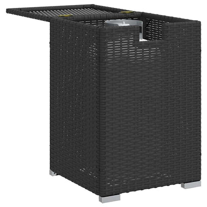 Tavolo Copri Serbatoio Propano Nero 40x40x60 cm in Polyrattan