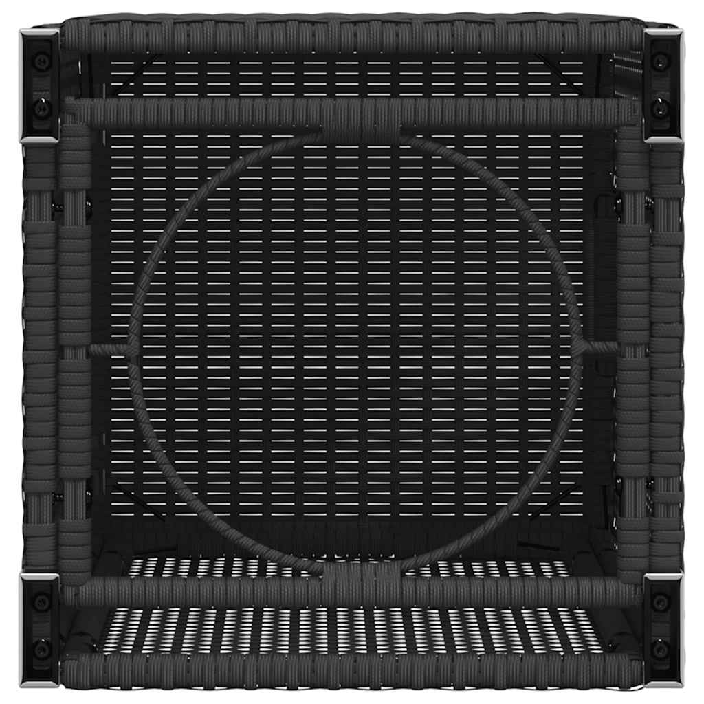 Tavolo Copri Serbatoio Propano Nero 40x40x60 cm in Polyrattan