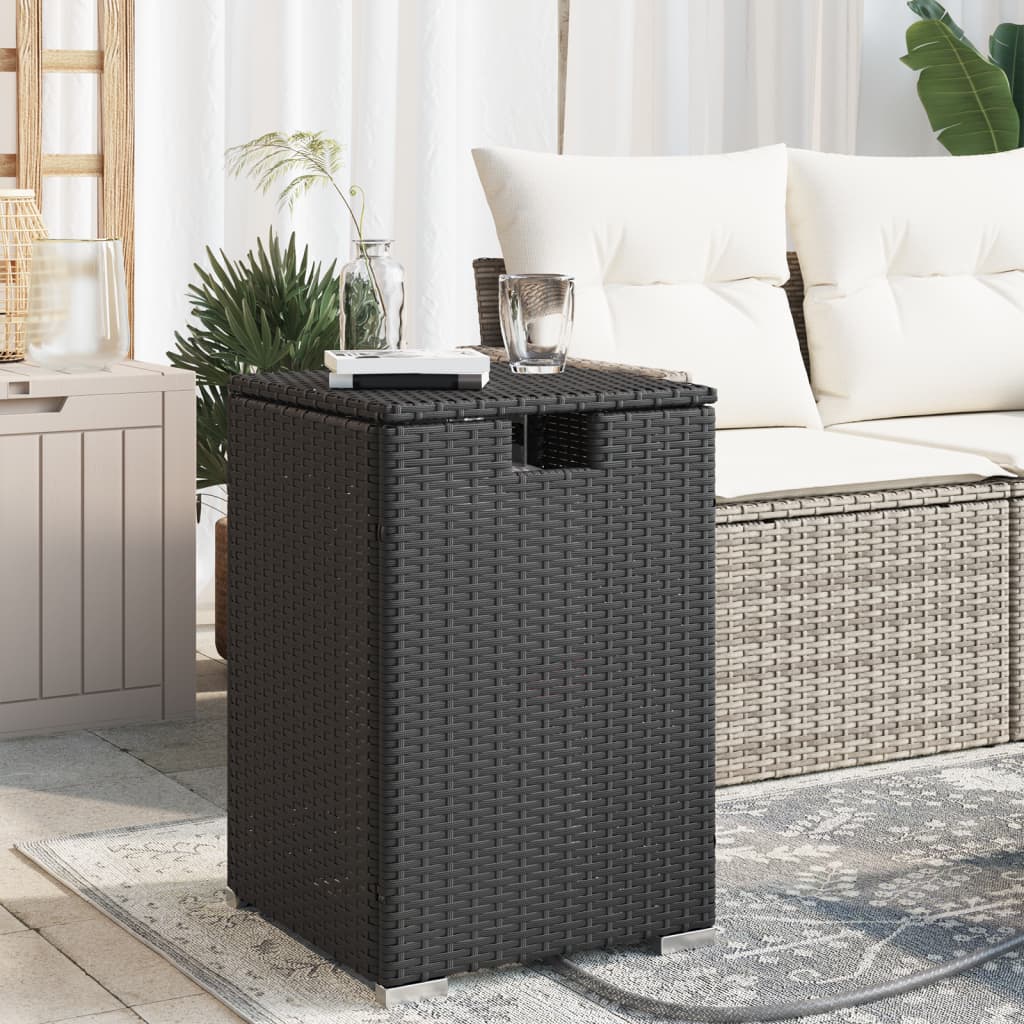 Tavolo Copri Serbatoio Propano Nero 40x40x60 cm in Polyrattan | homemem39