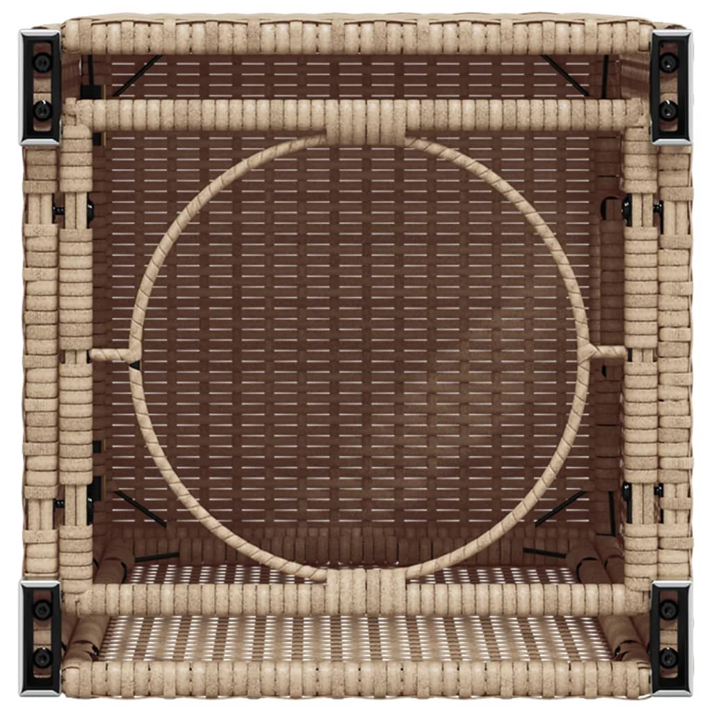 Tavolo Copri Serbatoio Propano Beige 40x40x60 cm in Polyrattan