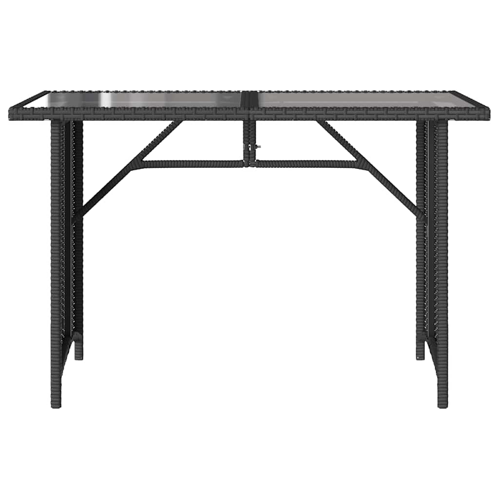 Set da Pranzo da Giardino 2 pz con Cuscini Nero in Polyrattan | homemem39