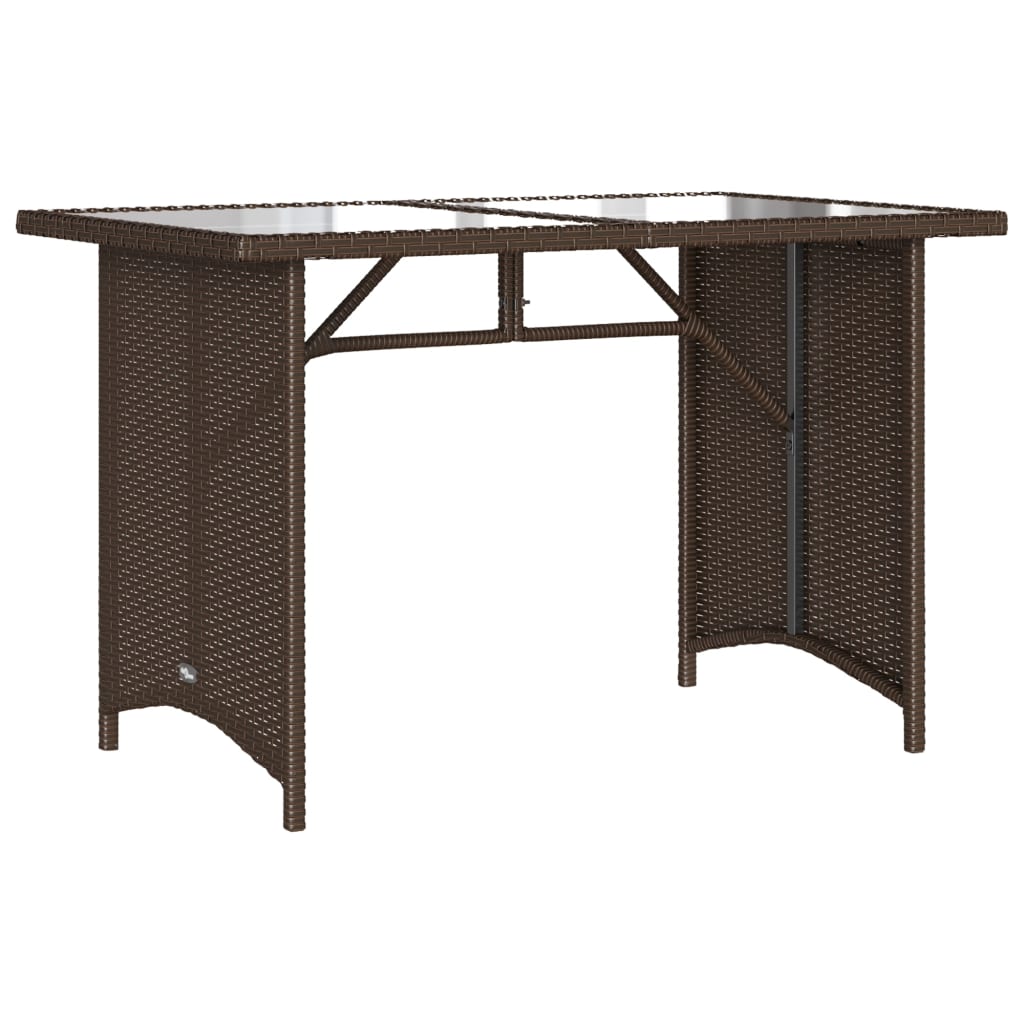 Set da Pranzo da Giardino 2pz con Cuscini in Polyrattan Marrone | homemem39