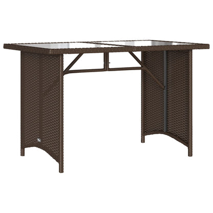 Set da Pranzo da Giardino 2pz con Cuscini in Polyrattan Marrone | homemem39