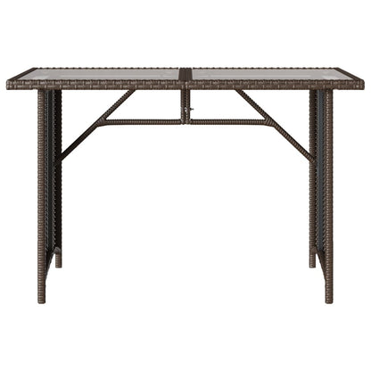 Set da Pranzo da Giardino 2pz con Cuscini in Polyrattan Marrone | homemem39