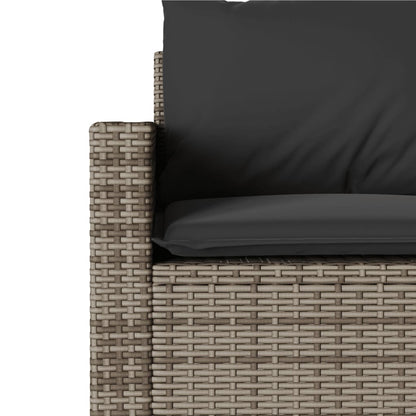 Set da Pranzo da Giardino 2 pz con Cuscini in Polyrattan Grigio | homemem39