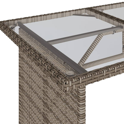 Set da Pranzo da Giardino 2 pz con Cuscini in Polyrattan Grigio | homemem39