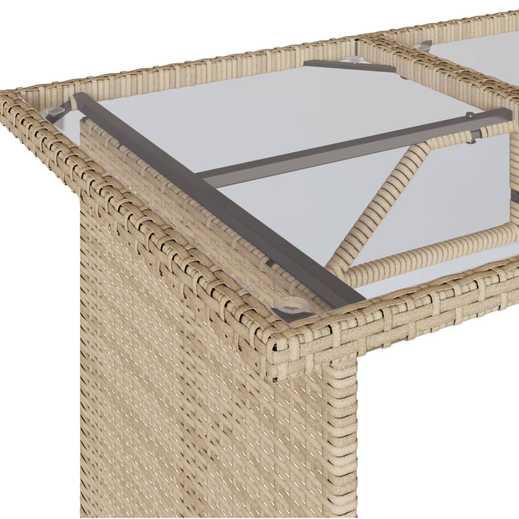 Set da Pranzo da Giardino 2 pz con Cuscini Beige in Polyrattan | homemem39