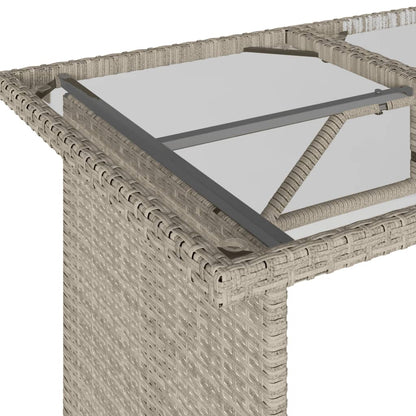Set da Pranzo da Giardino 2 pz con Cuscini in Polyrattan Grigio | homemem39