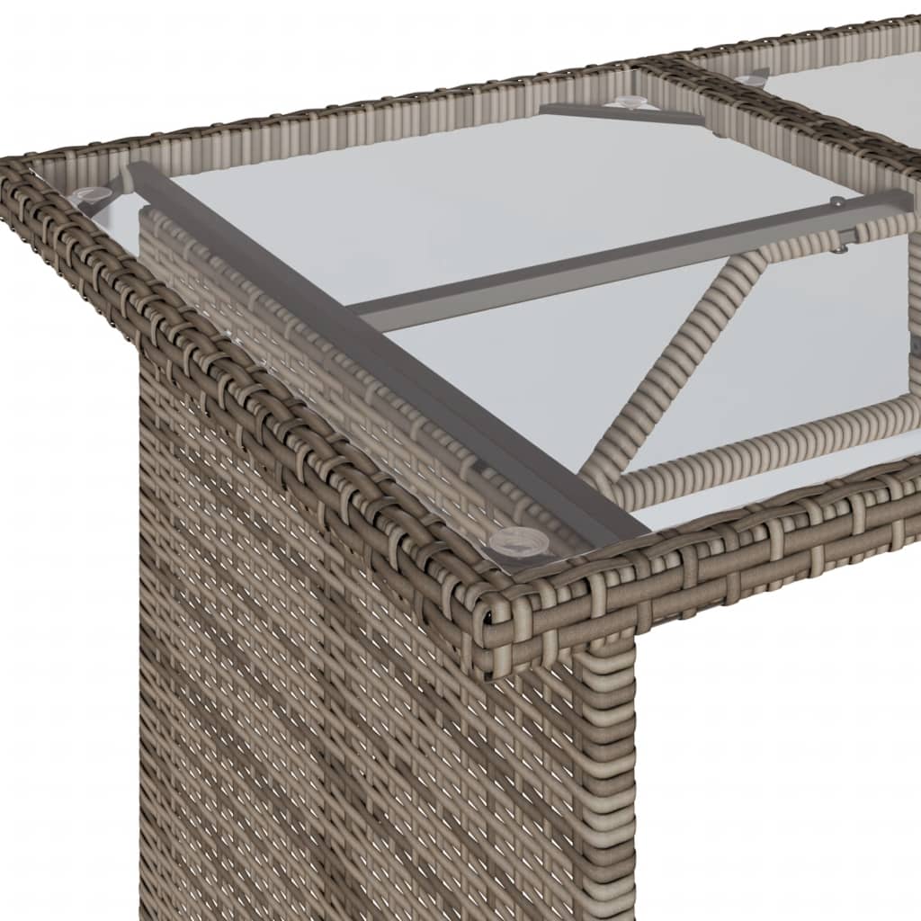 Set da Pranzo da Giardino 2 pz con Cuscini in Polyrattan Grigio | homemem39