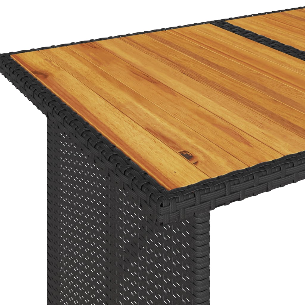 Set da Pranzo da Giardino 2 pz con Cuscini Nero in Polyrattan | homemem39