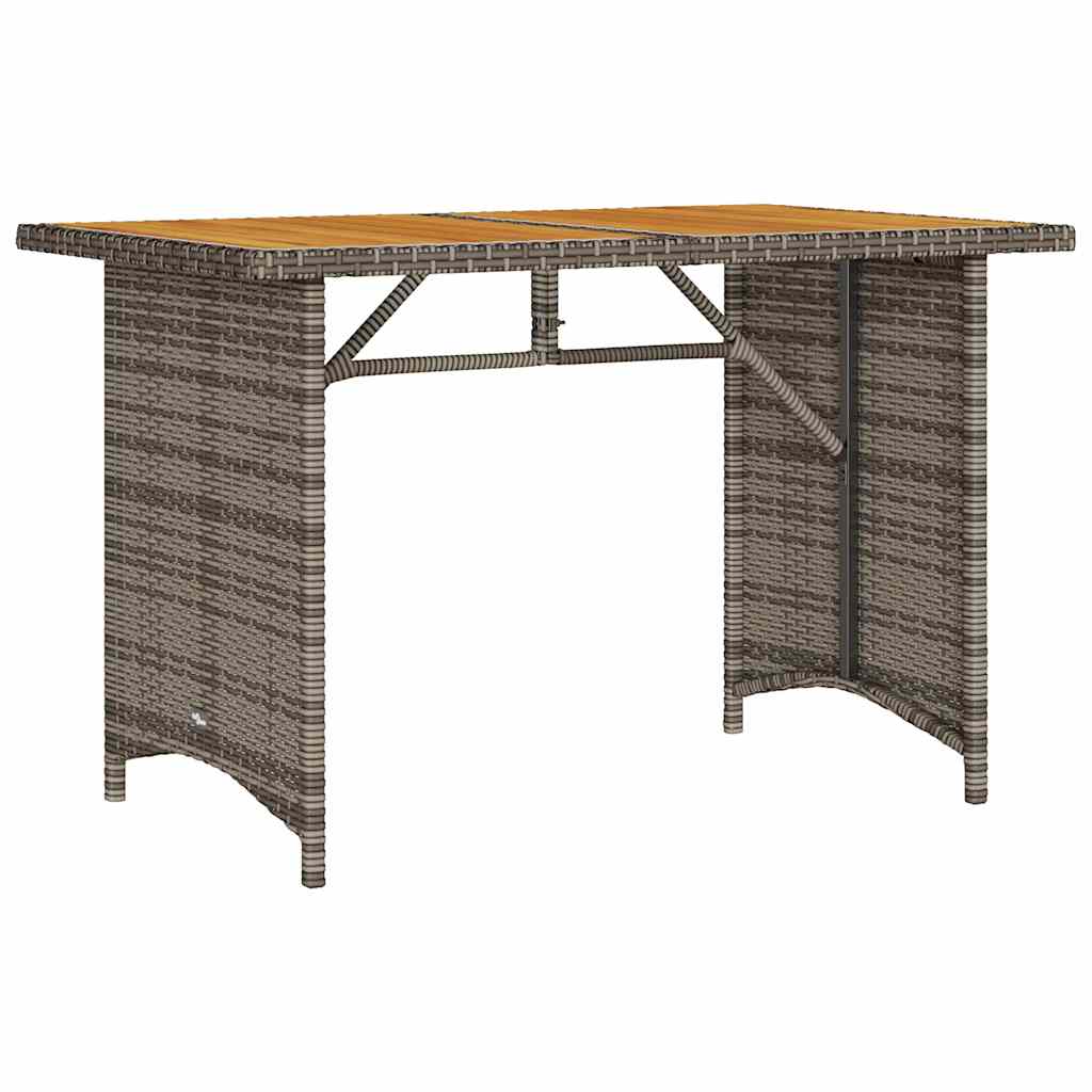 Set da Pranzo da Giardino 2 pz con Cuscini in Polyrattan Grigio | homemem39