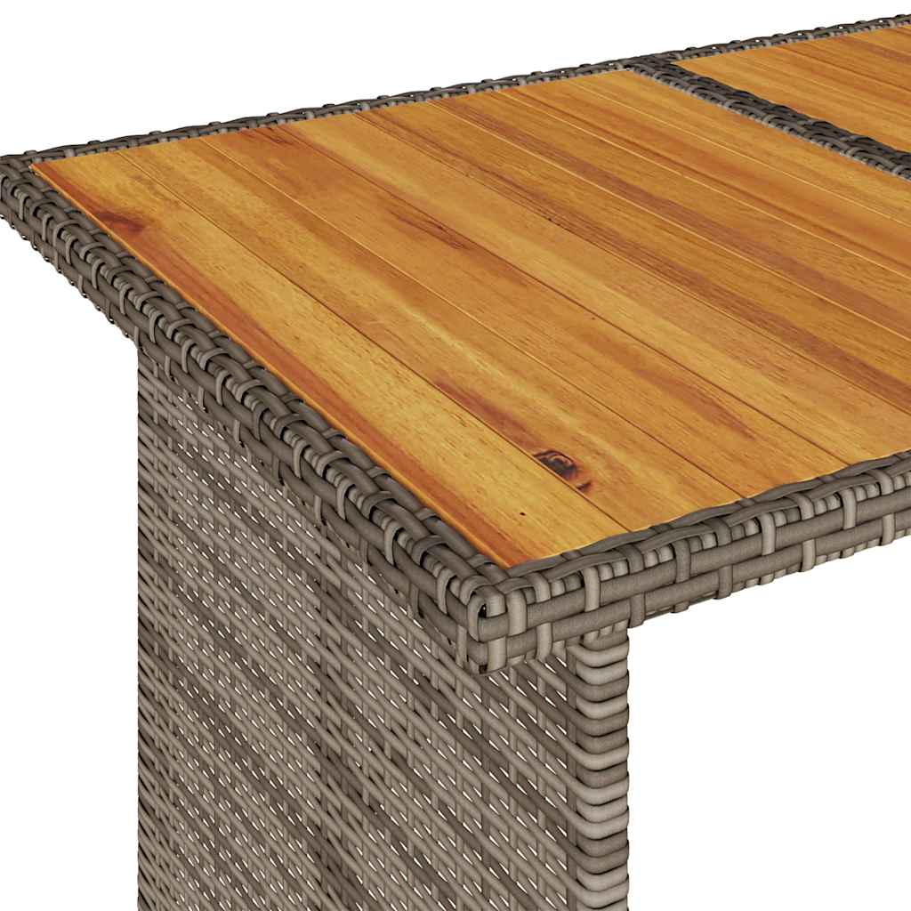 Set da Pranzo da Giardino 2 pz con Cuscini in Polyrattan Grigio | homemem39