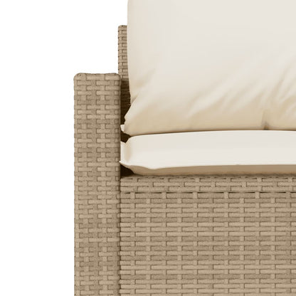 Set Divano da Giardino 4 pz con Cuscini Beige in Polyrattan - homemem39
