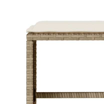 Set Divano da Giardino 4 pz con Cuscini Beige in Polyrattan - homemem39