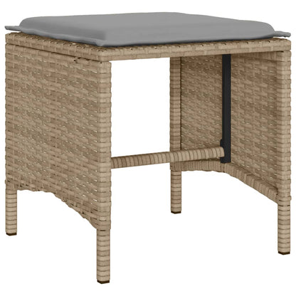 Set Divano da Giardino 4 pz con Cuscini Beige in Polyrattan | homemem39