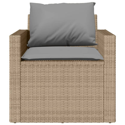 Set Divano da Giardino 4 pz con Cuscini Beige in Polyrattan | homemem39
