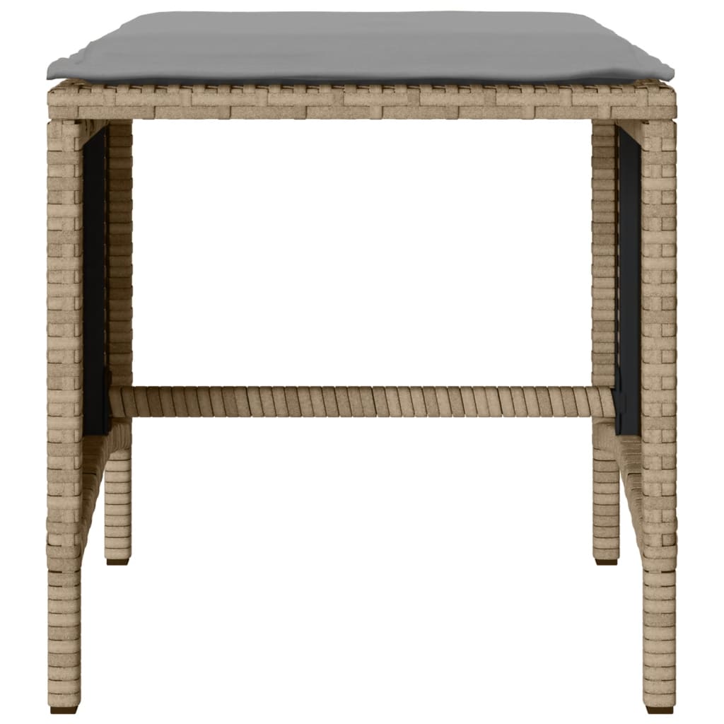 Set Divano da Giardino 4 pz con Cuscini Beige in Polyrattan | homemem39