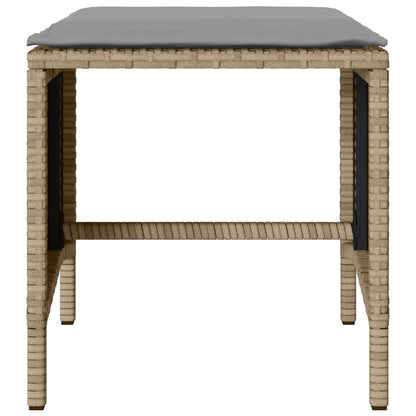 Set Divano da Giardino 4 pz con Cuscini Beige in Polyrattan | homemem39