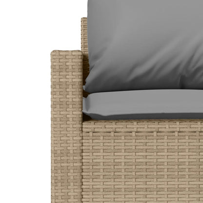 Set Divano da Giardino 4 pz con Cuscini Beige in Polyrattan | homemem39