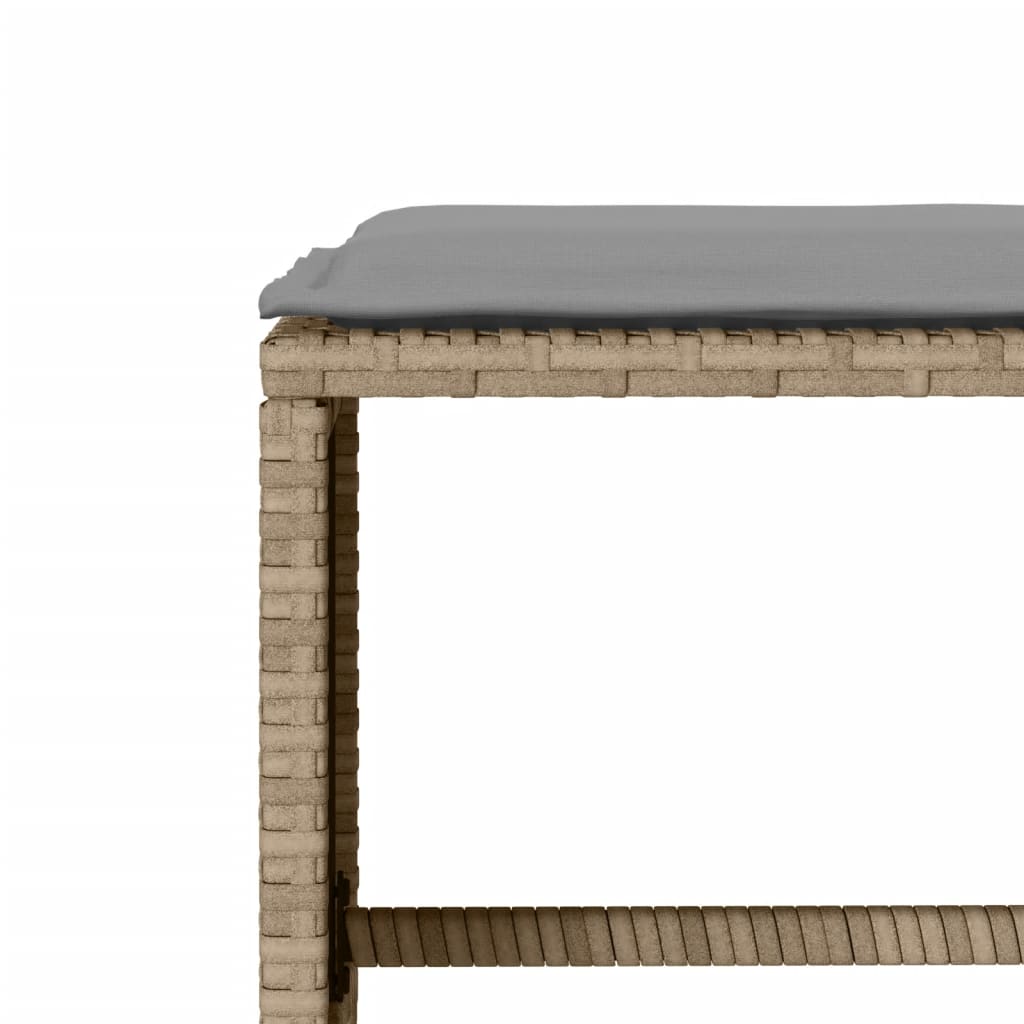 Set Divano da Giardino 4 pz con Cuscini Beige in Polyrattan | homemem39