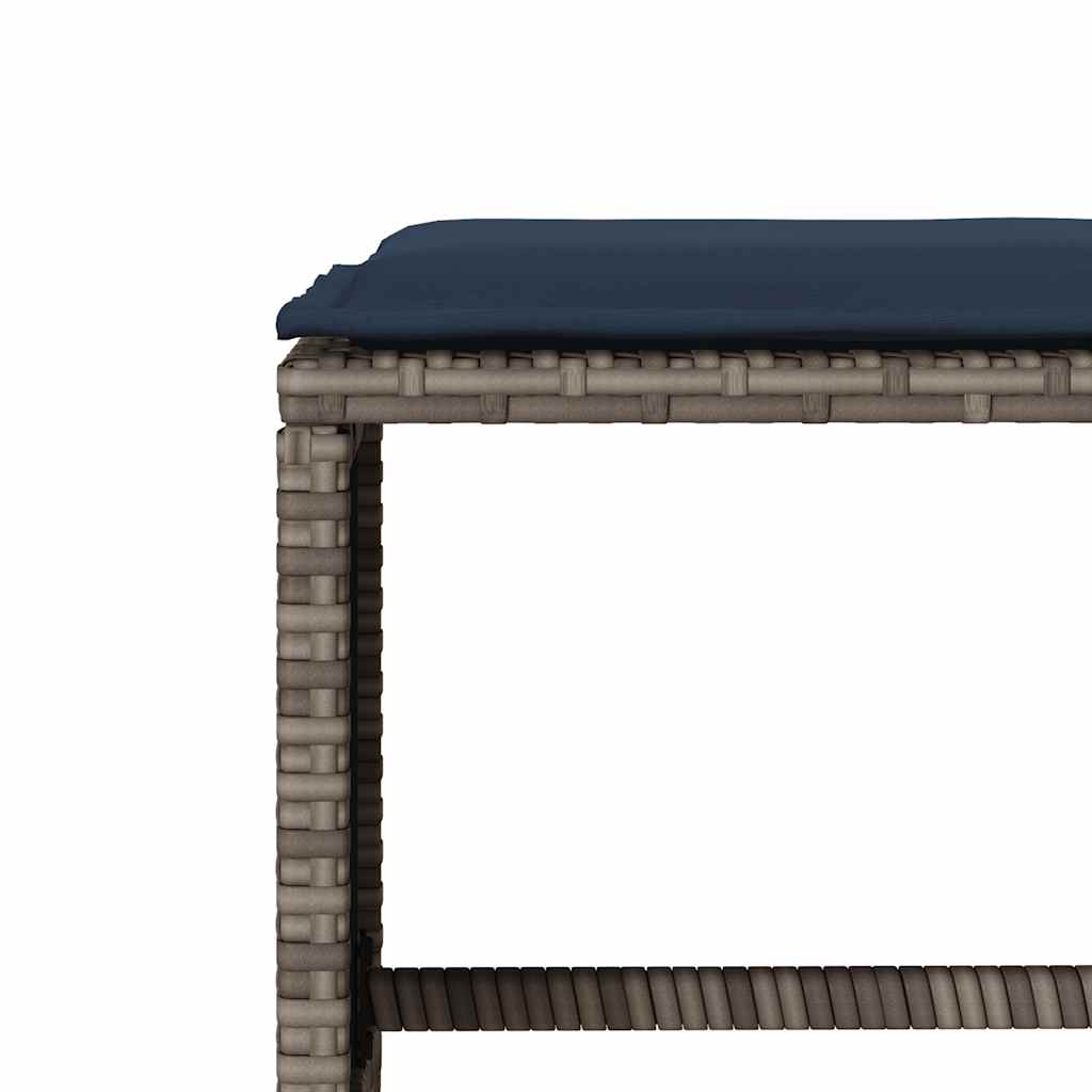 Set Divani da Giardino 4 pz con Cuscini in Polyrattan Grigio | homemem39