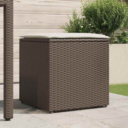 Scatola per Cuscini Marrone 50 x 50 x 50 cm polyrattan