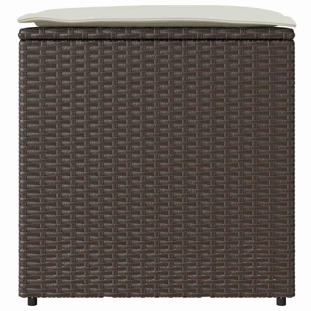 Scatola per Cuscini Marrone 50 x 50 x 50 cm polyrattan