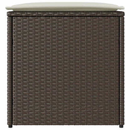 Scatola per Cuscini Marrone 50 x 50 x 50 cm polyrattan
