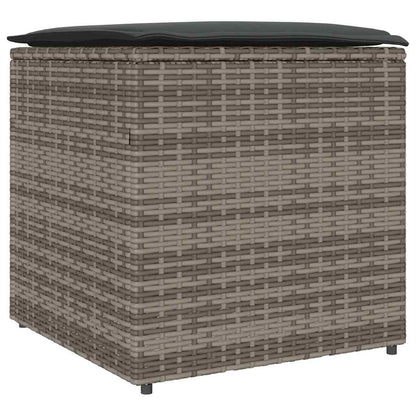 Scatola per Cuscini Grigio 50 x 50 x 50 cm polyrattan