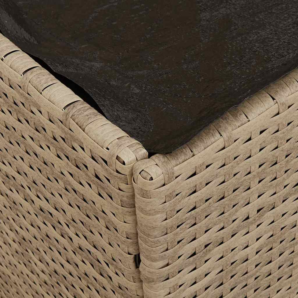 Scatola per Cuscini Beige 50 x 50 x 50 cm polyrattan