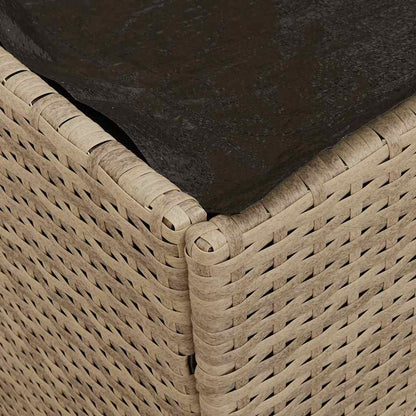 Scatola per Cuscini Beige 50 x 50 x 50 cm polyrattan
