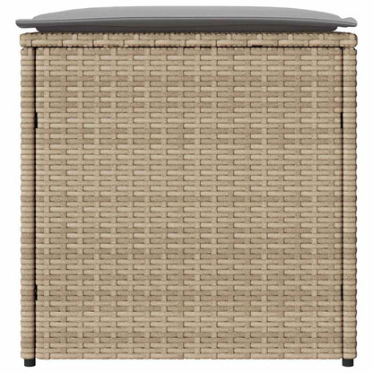 Scatola per Cuscini Beige 50 x 50 x 50 cm polyrattan