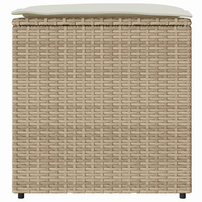 Scatola per Cuscini Beige 50 x 50 x 50 cm polyrattan