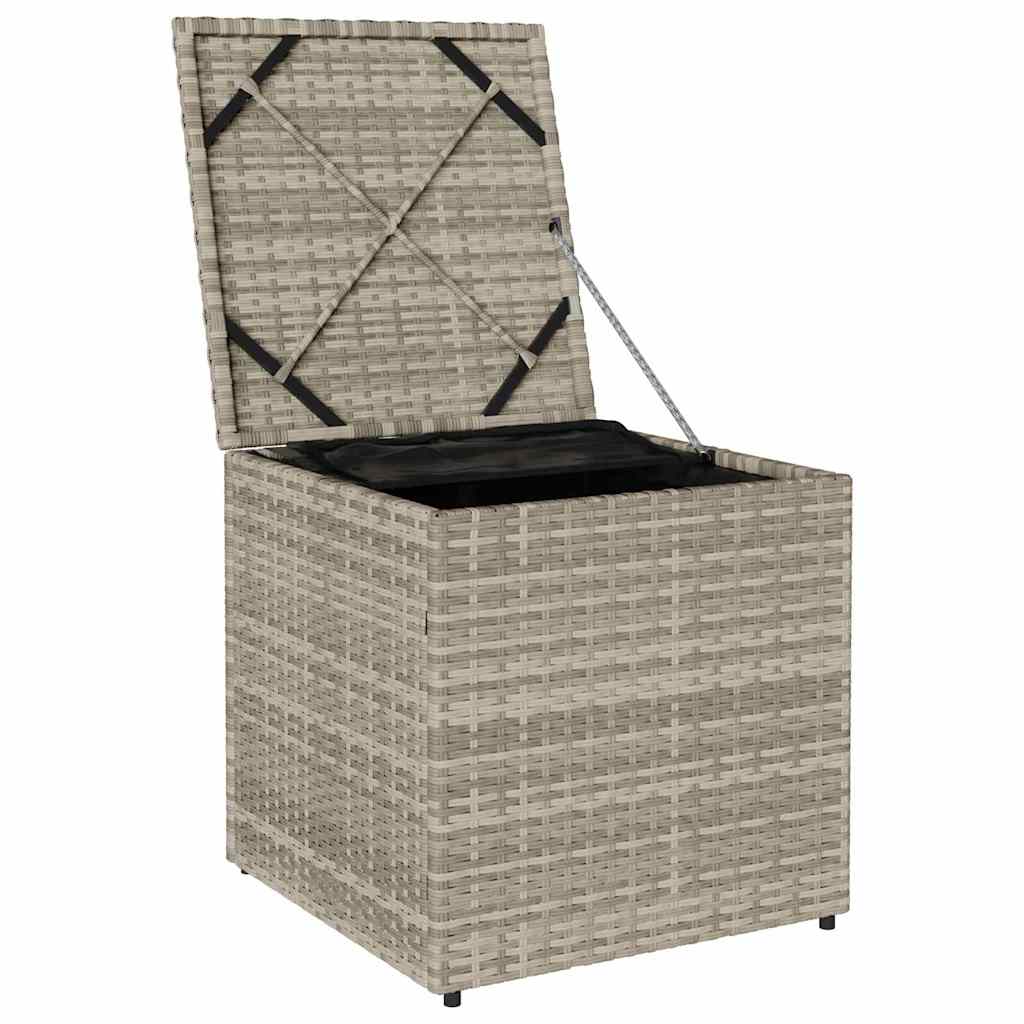 Scatola per Cuscini Grigio chiaro 50 x 50 x 50 cm polyrattan