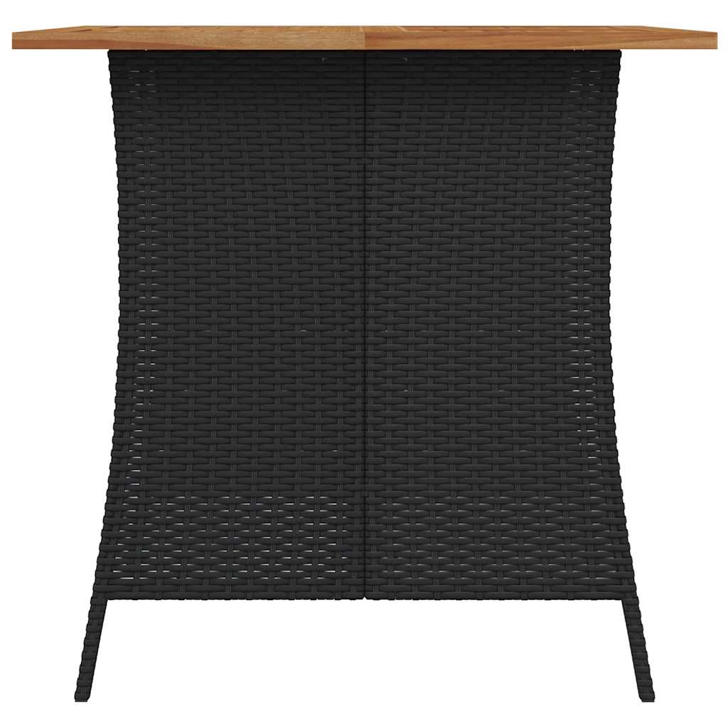 Set da Pranzo da Giardino 5 pz Nero con Cuscini in Polyrattan | homemem39