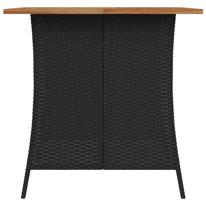 Set da Pranzo da Giardino 5 pz Nero con Cuscini in Polyrattan | homemem39