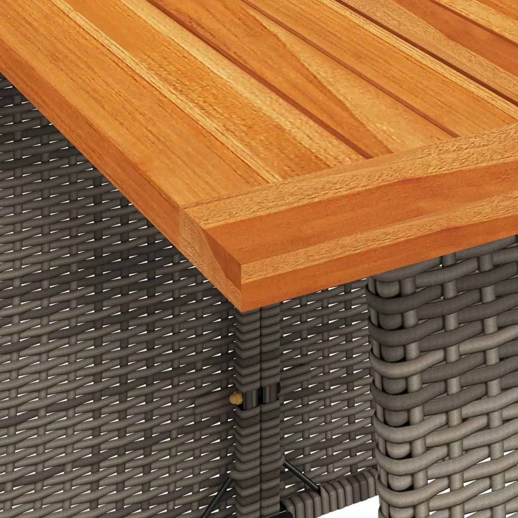 Set da Pranzo da Giardino 5 pz con Cuscini in Polyrattan Grigio | homemem39