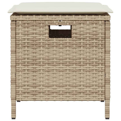 Set da Pranzo da Giardino 5 pz con Cuscini Beige in Polyrattan | homemem39