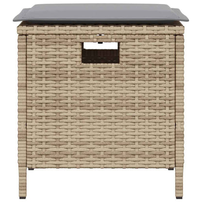 Set da Pranzo da Giardino 5 pz con Cuscini Beige in Polyrattan | homemem39