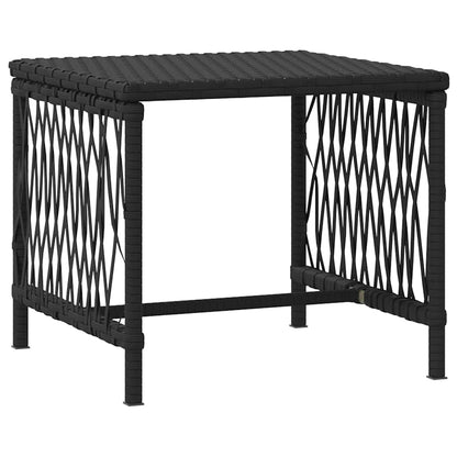Lettino prendisole con cuscino 2-persona 2 pcs Nero polyrattan