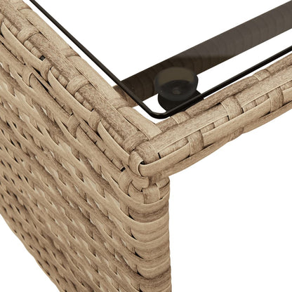 Divano Giardino con Tavolo e Cuscini a L Beige Misto Polyrattan | homemem39