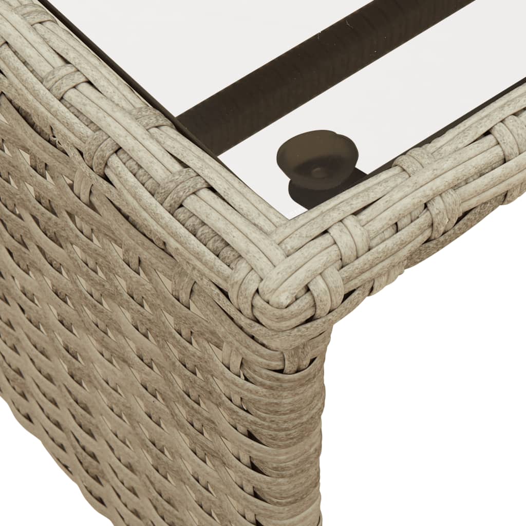 Divano Giardino Tavolo e Cuscini a L Grigio Chiaro Polyrattan | homemem39