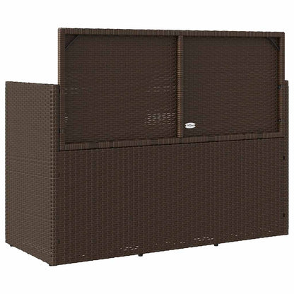 Panca da Giardino con Cuscini Marrone in Polyrattan | homemem39
