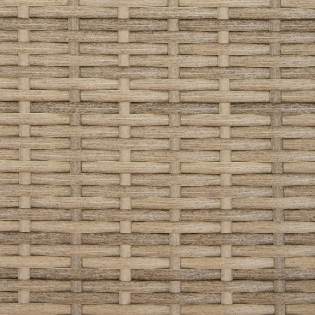 Divano Giardino 2 Posti Baldacchino e Sgabelli Beige Polyrattan | homemem39