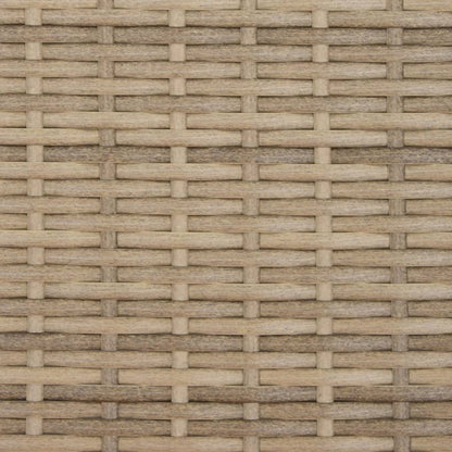 Divano Giardino 2 Posti Baldacchino e Sgabelli Beige Polyrattan | homemem39